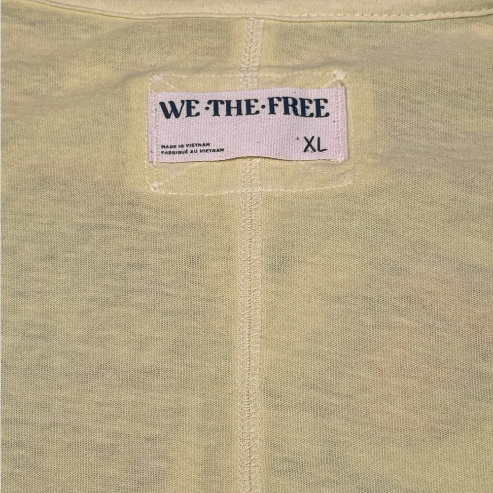 NWOT We The Free Yellow Long Sleeve On My Mind V-Neck Top | Sz XL - Picture 4 of 8